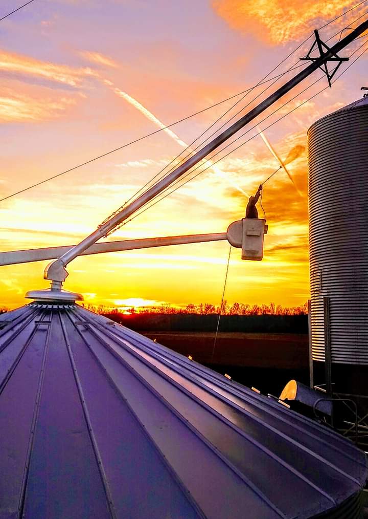 Exterior Commercial Power Washing a Corn Silo